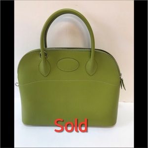 Rare Hermes Chevre Bolide 31 Cm